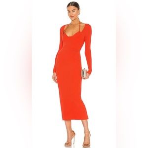X REVOLVE Liza Midi Dress in Poppy, never worn
